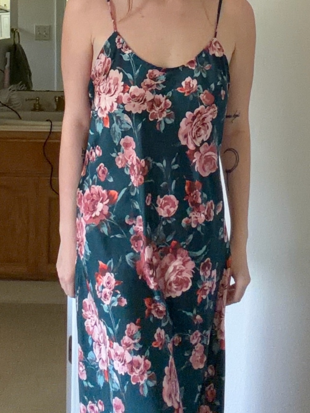 Floral Silk Slip Dress